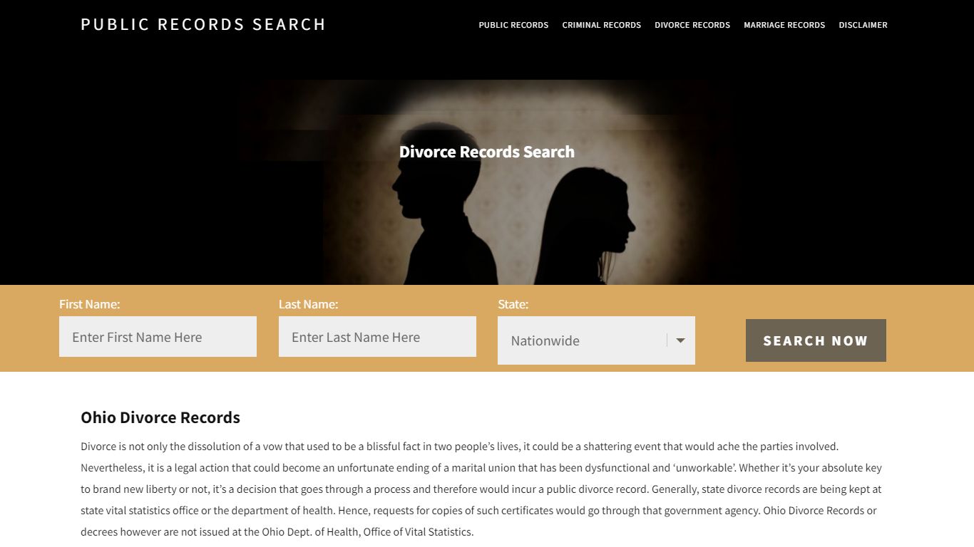 Ohio Divorce Records | Enter Name and Search | 14 Days Free